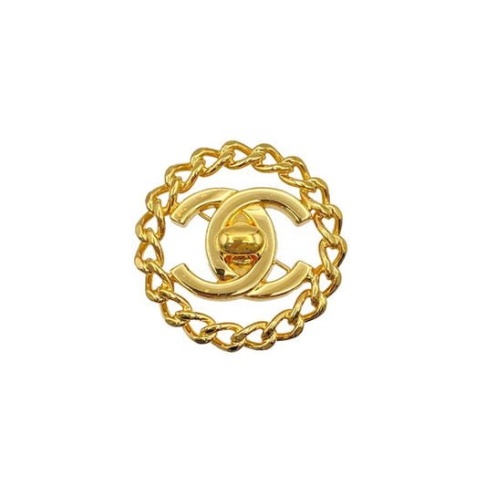 90273917 - CHANEL Vintage TURN LOCK BROOCH