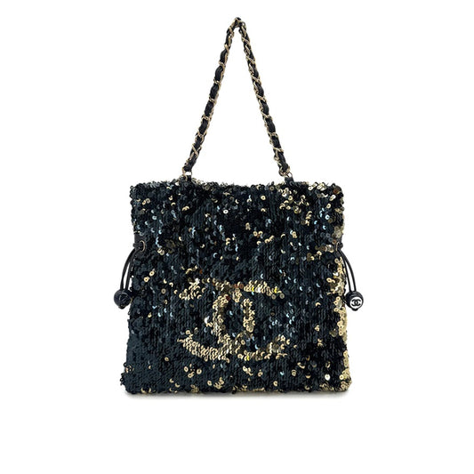 90280533 - CHANEL Black Sequin Tote Bag