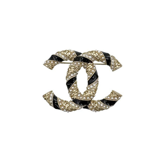 90274085 - CHANEL CC Logo RHINESTONE BROOCH