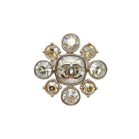 90274877 - CHANEL Silver Rhinestone Ring