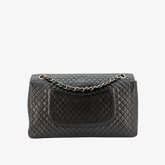 CS027 - CHANEL Vintage Black Lambskin Small Diamond Classic Flap Bag