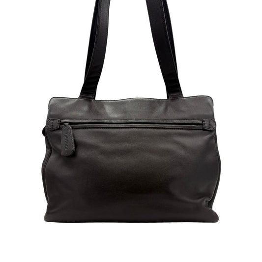 CS058 - CHANEL Vintage Brown Lambskin Tote Bag