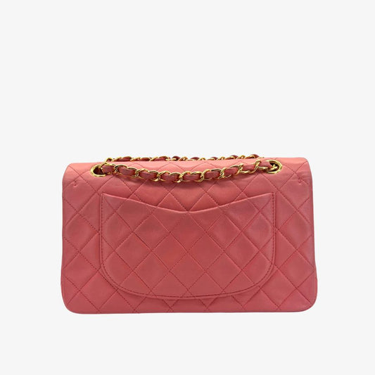 CS055 - CHANEL Vintage Pink Lambskin 23cm Classic Flap Bag