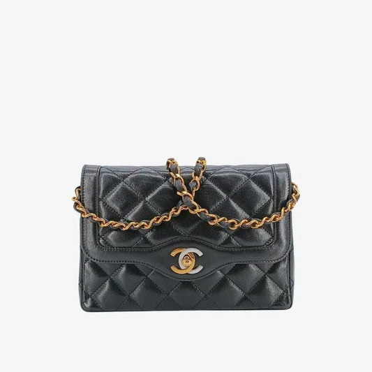c390-chanel-vintage-black-lambskin-paris-limited-flap-bag