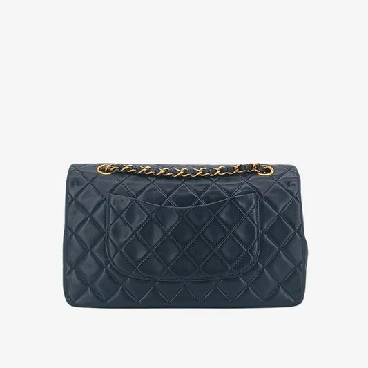 jt154-chanel-vintage-black-lambskin-25cm-classic-flap-bag