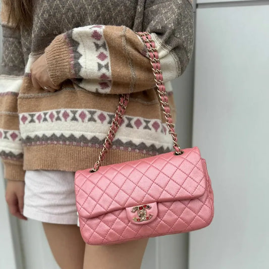 c430-chanel-vintage-pink-lambskin-crystal-embellished-flap-bag