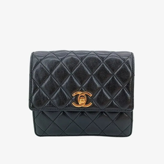 90194219-chanel-vintage-black-lambskin-quilted-belt-bag