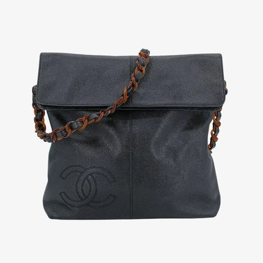 jt904-chanel-vintage-black-caviar-leather-tortoiseshell-chain-shoulder-bag