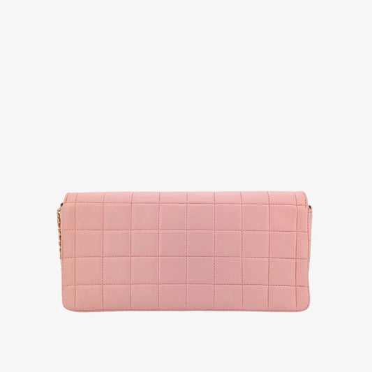 jw001-chanel-vintage-pink-lambskin-chocolate-bar-flap-bag