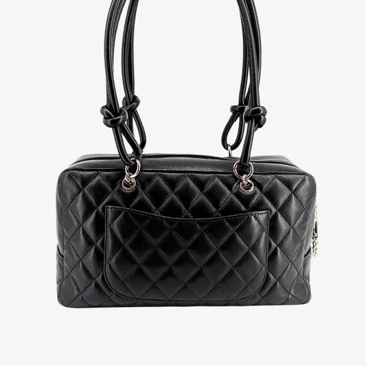 RG023 - CHANEL Vintage Black Calfskin Cambon Bowler Bag