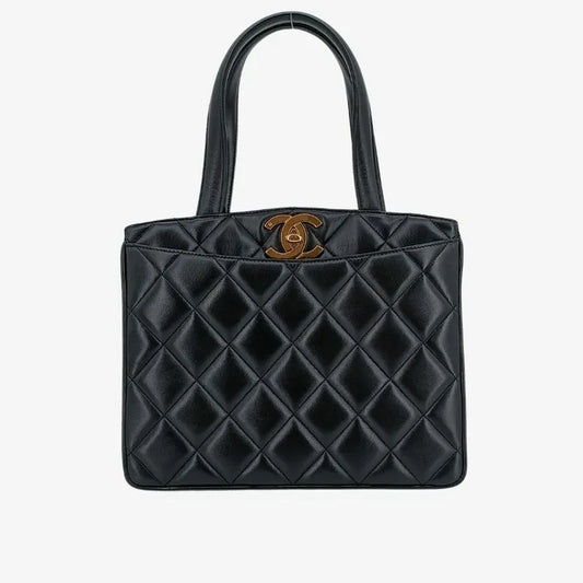 jt913-chanel-vintage-black-lambskin-tote-bag