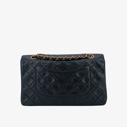 ra832-chanel-vintage-black-lambskin-25cm-classic-flap-bag
