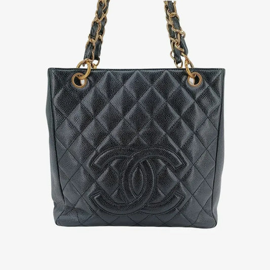 ju426-chanel-vintage-black-caviar-leather-embossed-logo-pst-tote-bag