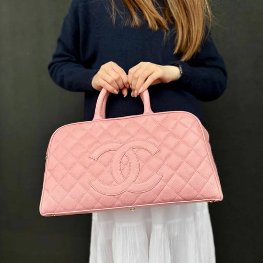 jw594-chanel-vintage-pink-caviar-leather-boston-bag
