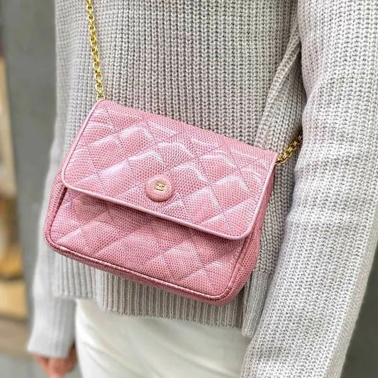 jq350-chanel-vintage-pink-lizard-skin-gold-chain-flap-bag