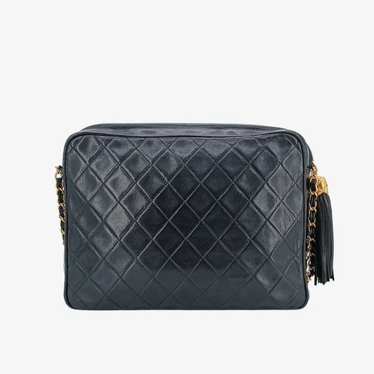 c422-chanel-vintage-black-lambskin-clover-chain-camera-bag