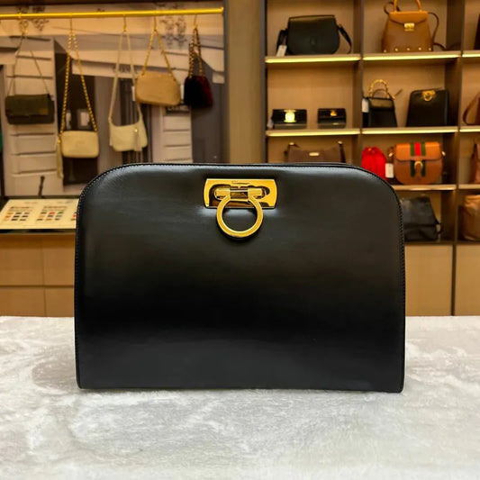 jx263-salvatore-ferragamo-vintage-black-box-leather-shoulder-bag