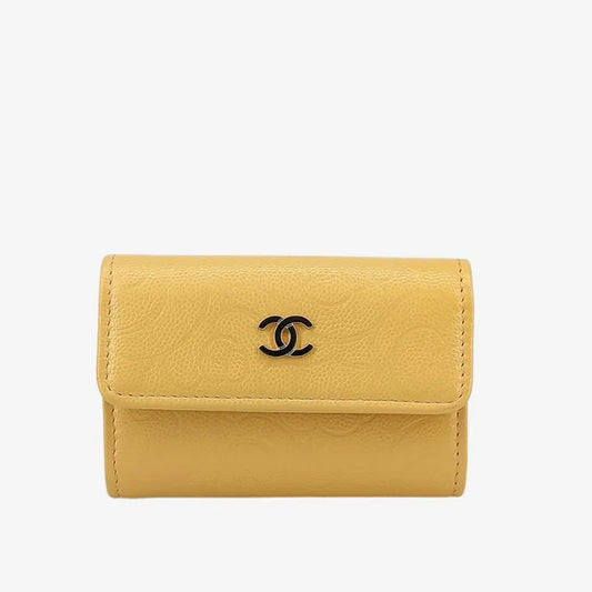 jt400-chanel-yellow-caviar-leather-camellia-flap-4-key-holder