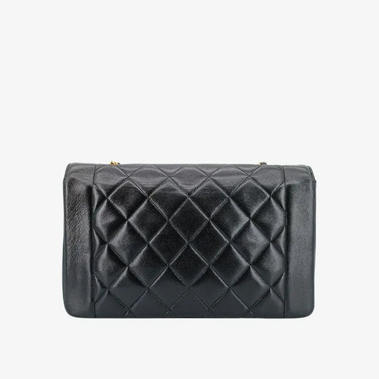 js329-chanel-vintage-black-lambskin-25cm-diana-flap-bag