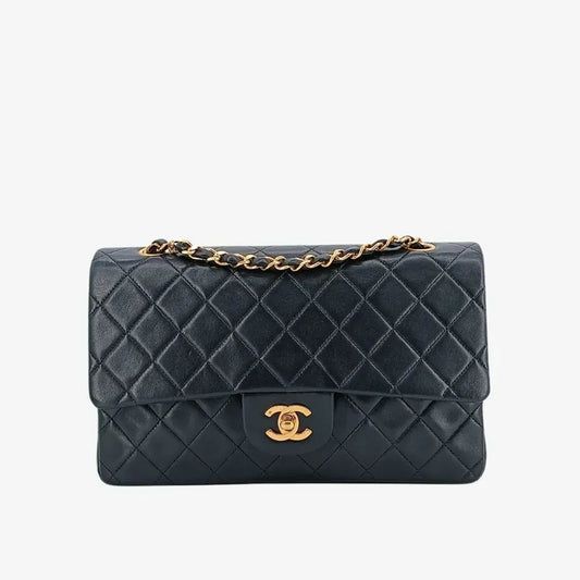 c448-chanel-vintage-black-lambskin-25cm-classic-flap-bag