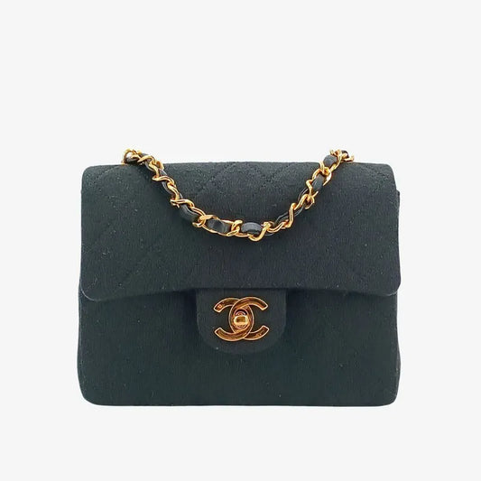 jt022-chanel-vintage-black-cotton-17cm-mini-square-flap-bag