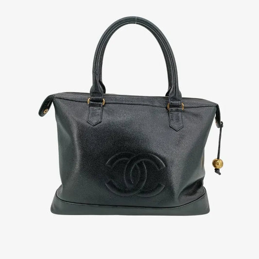 jt026-chanel-vintage-black-caviar-leather-golden-ball-tote-bag