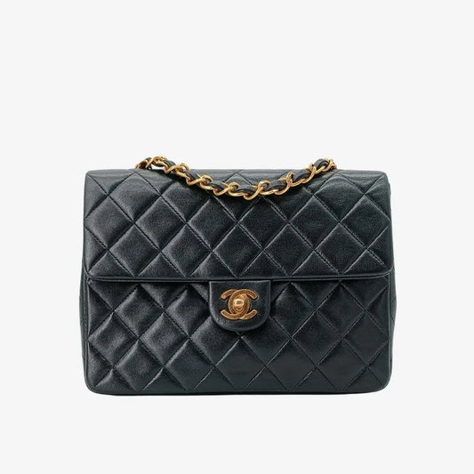 js573-chanel-vintage-black-lambskin-20cm-mini-square-flap-bag