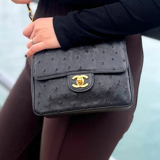 sh019-chanel-vintage-black-ostrichskin-17cm-mini-square-flap-bag