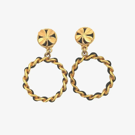 c297-chanel-vintage-hoop-shaking-gold-plated-clip-on-earrings