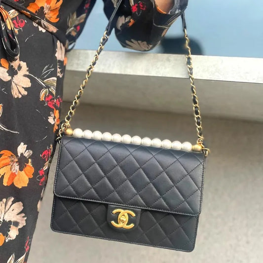 ra407-chanel-black-calfskin-quilted-lmitation-pearl-flap-bag