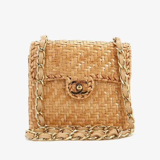 jr919-chanel-vintage-brown-rattan-17cm-mini-square-flap-bag
