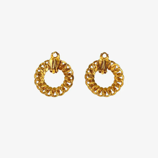 jw787-chanel-vintage-hoop-gold-plated-clip-on-earrings