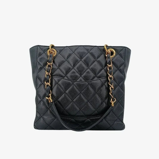 js560-chanel-vintage-black-caviar-leather-embossed-logo-pst-tote-bag