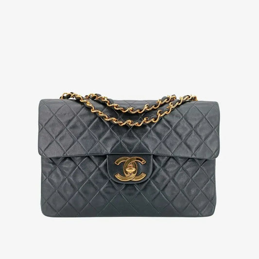 c309-chanel-vintage-black-lambskin-maxi-classic-flap-bag