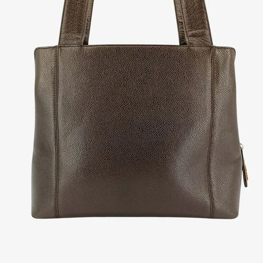 ra937-chanel-vintage-brown-caviar-leather-embroidered-logo-tote-bag