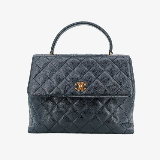 c412-chanel-vintage-black-caviar-leather-kelly-handbag