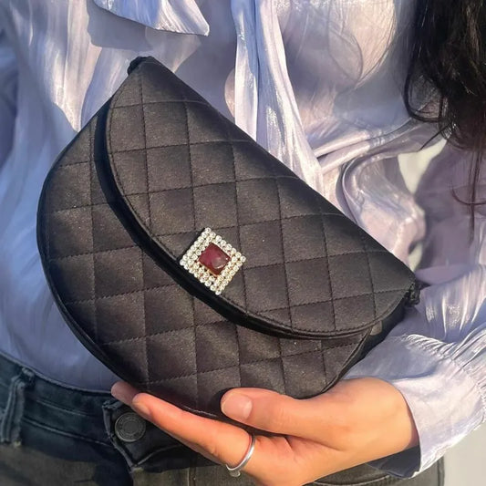 jt582-chanel-vintage-black-satin-gripoix-quilted-half-moon-flap-bag