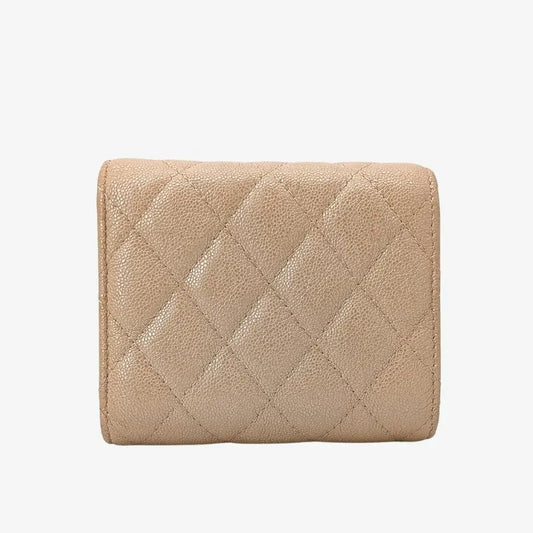 js690-chanel-beige-caviar-leather-classic-small-flap-wallet