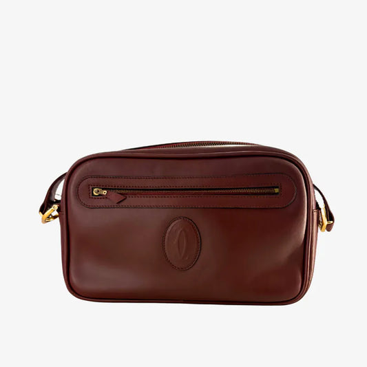 jx661-cartier-vintage-burgundy-leather-shoulder-bag