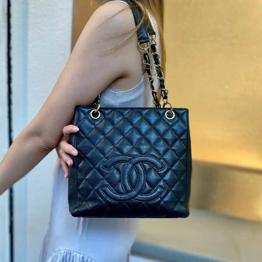 rb419-chanel-vintage-black-caviar-leather-embossed-logo-pst-tote-bag