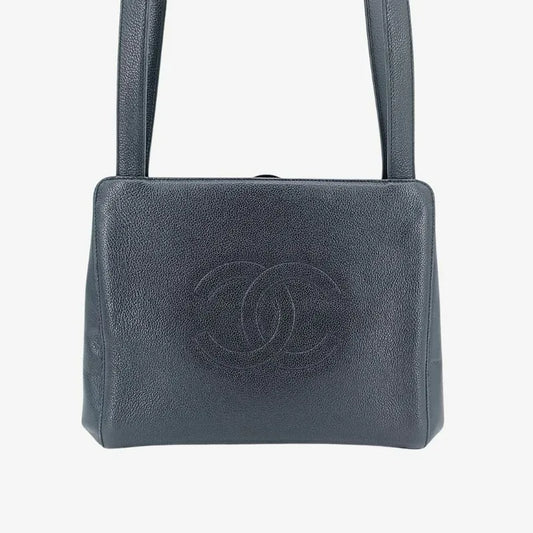 rb308-chanel-vintage-black-caviar-leather-cc-logo-shoulder-bag