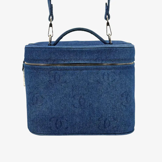 JW215 - CHANEL Vintage Blue Denim Vanity Case