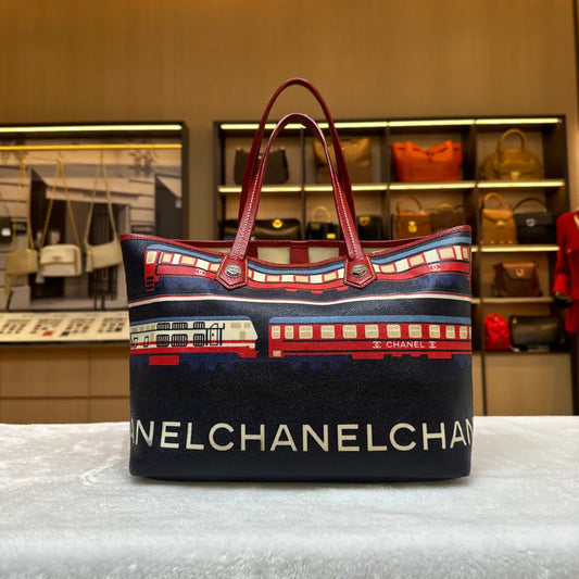 c543-chanel-vintage-red-coated-le-train-tote-bag