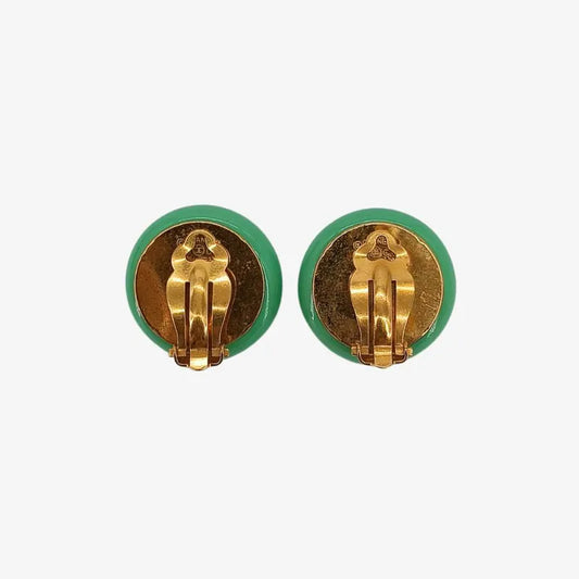 ju838-chanel-vintage-green-resin-imitation-pearls-clip-on-earrings