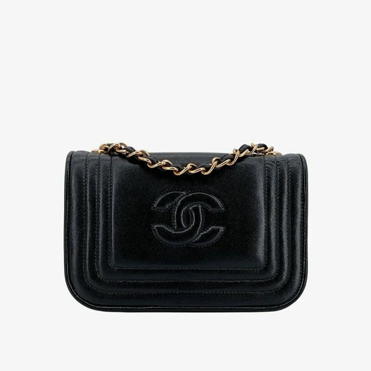 js723-chanel-vintage-black-lambskin-full-flap-bag