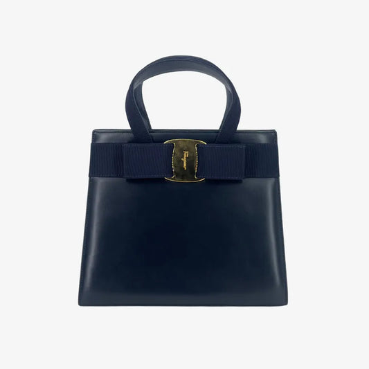 jw609-salvatore-ferragamo-vintage-navy-vara-ribbon-handbag