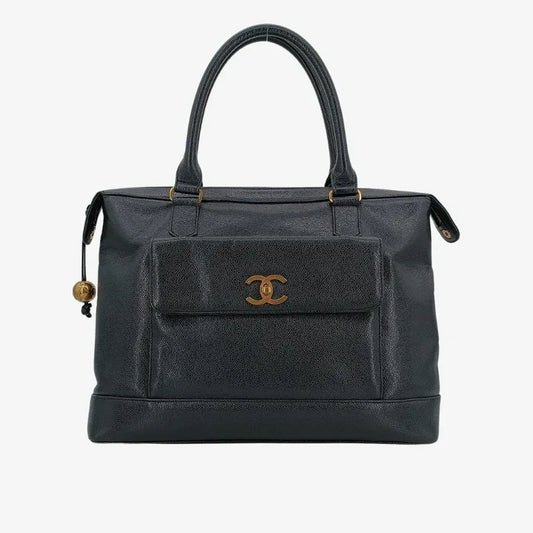 ra448-chanel-vintage-black-caviar-leather-golden-ball-tote-bag