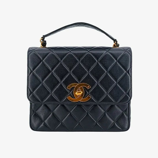 jt668-chanel-vintage-black-lambskin-qulited-flap-bag