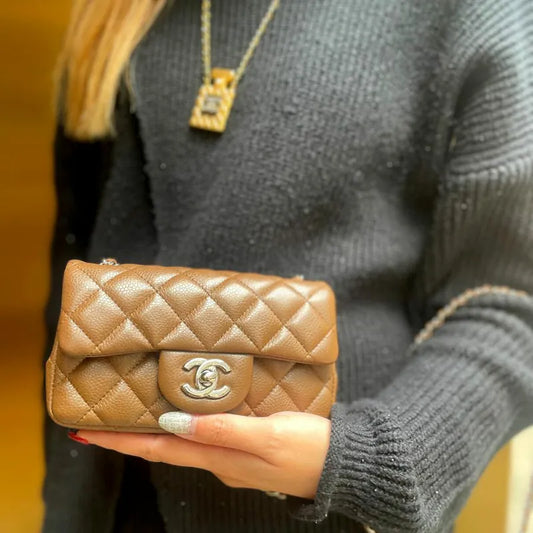 c453-chanel-vintage-brown-caviar-leather-mini-flap-bag