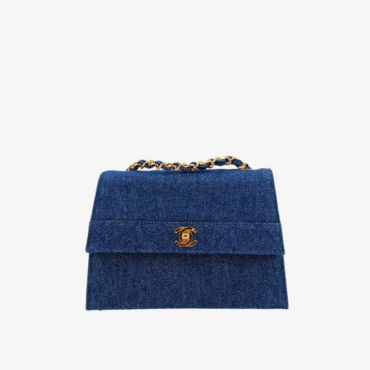 jw079-chanel-vintage-blue-denim-trapezoid-flap-bag
